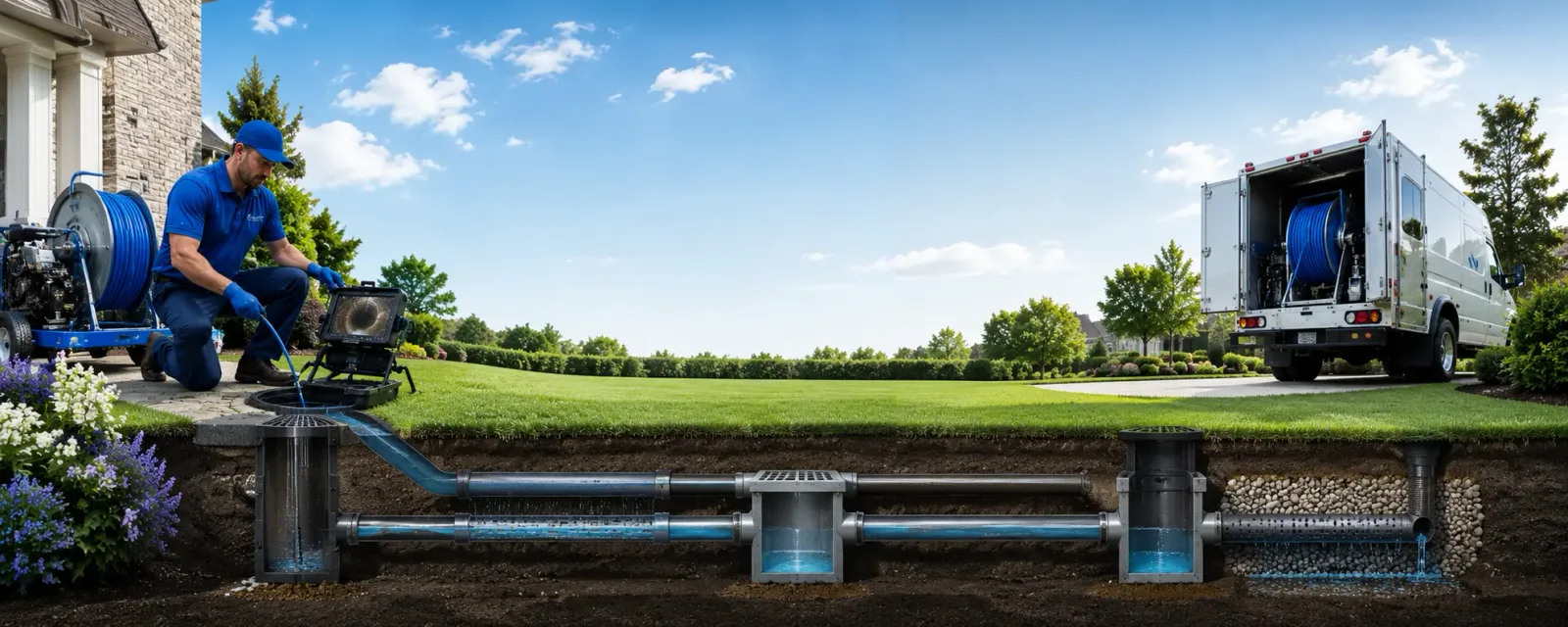 Outdoor drain cleaning information for Clare, IL